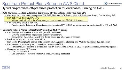 IBM Spectrum Protect Plus vSnap on AWS with existing VPC - Demo