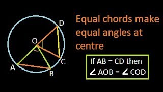Two equal chords subtend equal angles at the centre | Proof | IBPS | Bank PO | SSC