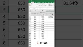 How to calculate percentage in excel #excel