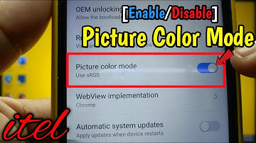How to enable or disable picture color mode on itel S15 | Developer Options
