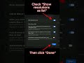 How to show macOS display resolutions #apple #macos #tips