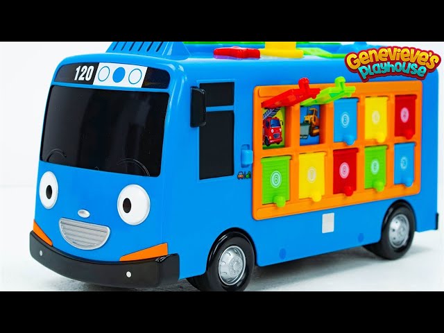 Teach Babies Colors, Numbers, and Vehicles with Tayo the Little Bus Toy Video for Kids! class=