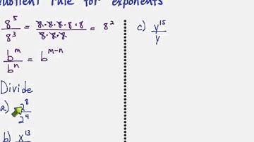 Using the quotient rule for exponents