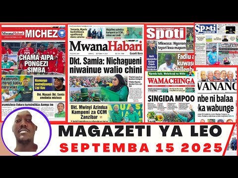 Magazeti Ya Leo Septemba 15 2025 Jumatatu Magazeti Ya Michezo Leo Asubuhi Ijumatatu Yanga