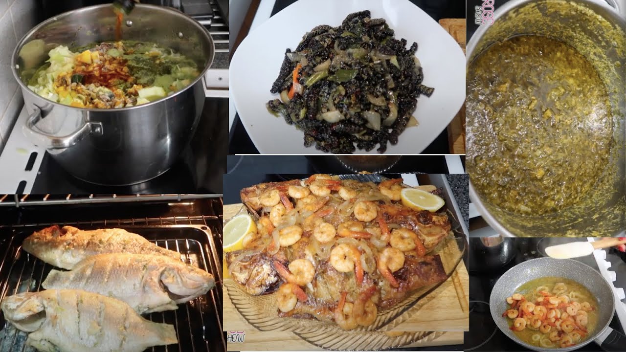 Une Journée Chez moi | Recette pondu special au choux et poisson rouge au four très bon goût