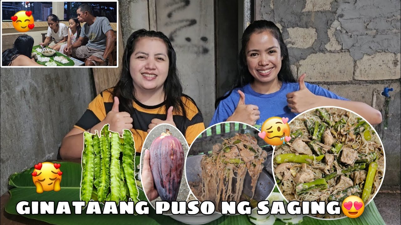 Ginataang Puso ng Saging or Laksa para sa Hapunan😍