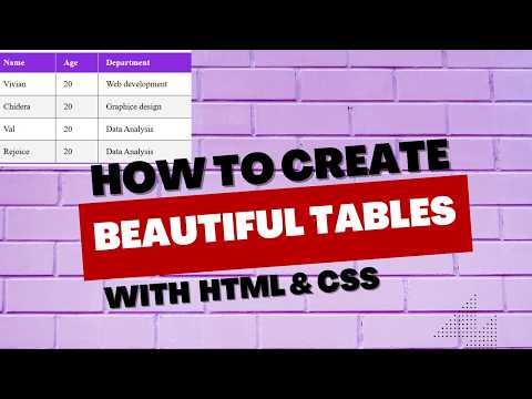 Tricks to creating a responsive Table with html and CSS in 10mins #2026 #html #htmltables #coding