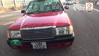 單車青沙公路暴走 遭的士撞飛釀3車串燒