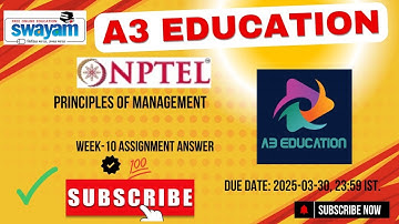 NPTEL Principles of Management Week 10 Assignment Answers Solution Quiz | 2025 - Jan