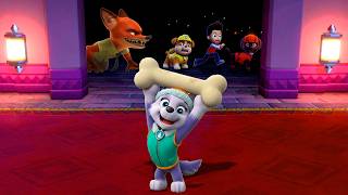 PAW Patrol in Super Mario Party! Minigames - Everest Vs Zuma Vs Ryder Vs Rubble
