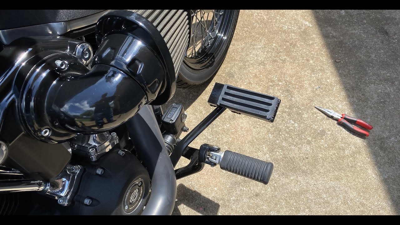 DIY Harley Street Bob Forward Control Brake Pedal Extension Extender