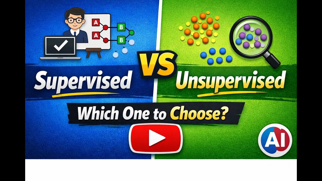 Supervised vs Unsupervised Learning | Machine Learning Explained with ...
