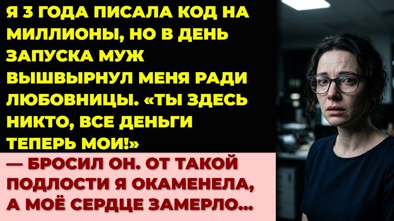 3 года писала код на миллионы — муж выгнал к любовнице. Но он жестоко поплатился…