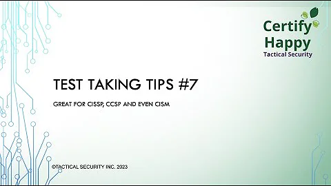 CISSP/CISM/CCSP Test Taking Tip #7. It always about the business.