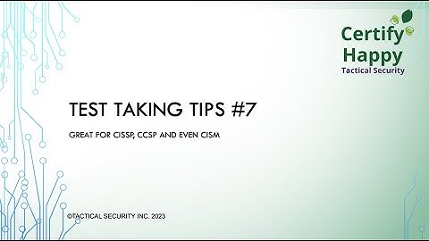 CISSP/CISM/CCSP Test Taking Tip #7. It always about the business.