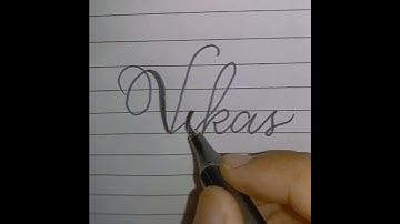 Vikas name in cursive writing ✍️✍️✍️#likeandsubscribe