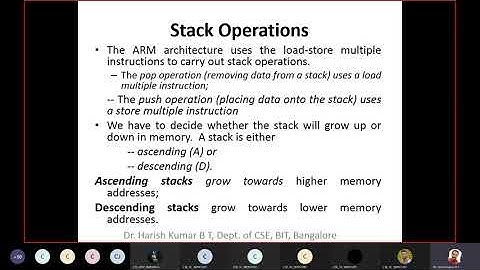 Examples on Load Store Multiple Instructions and Stack Operations