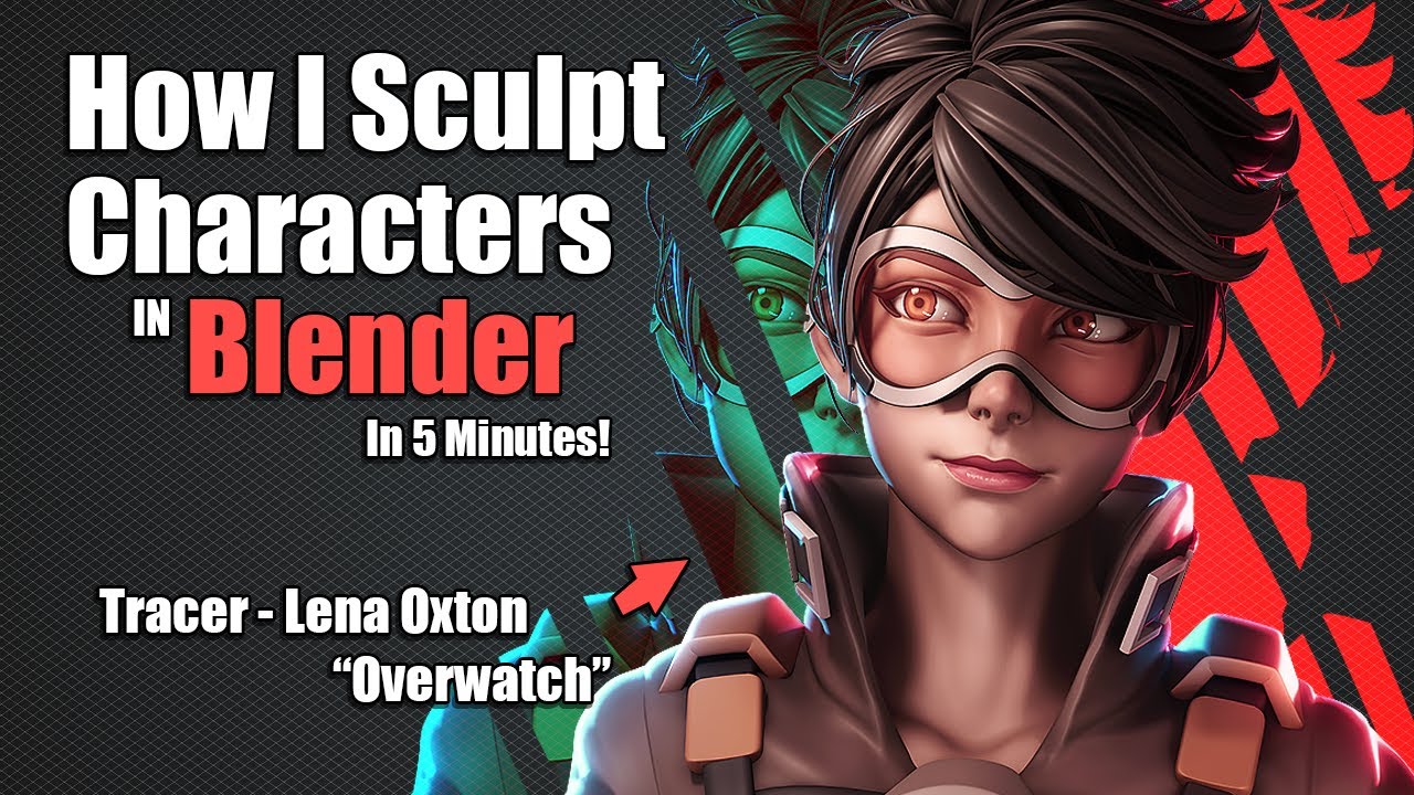 overwatch ตัวละครใหม่  New  How I Sculpt a Character in 5 minutes - Tracer [Overwatch]