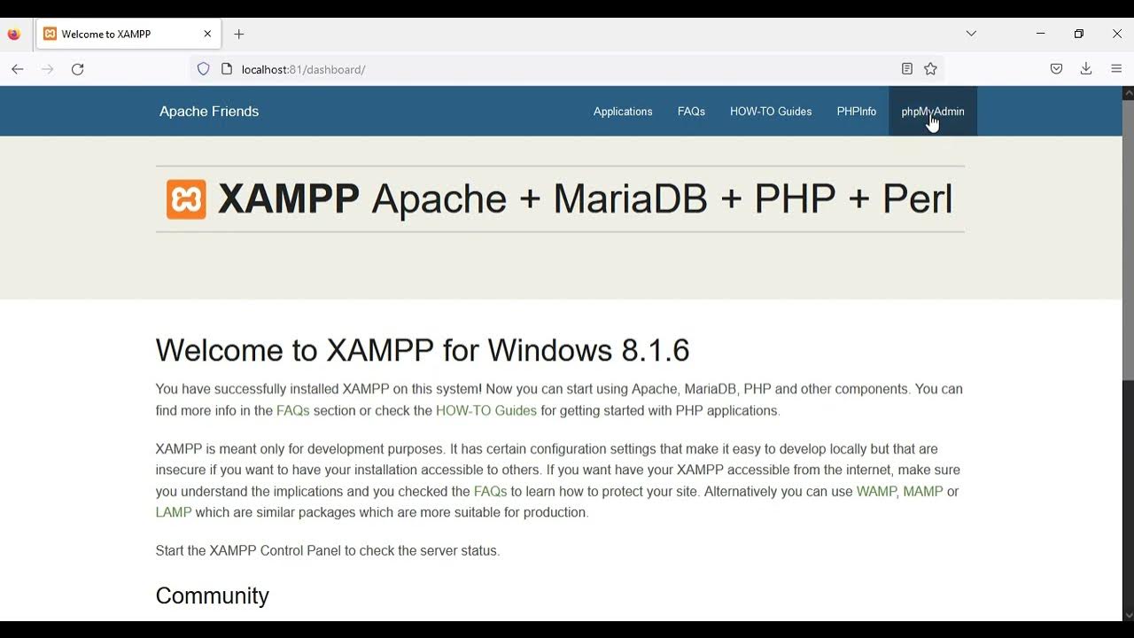 How to backup and restore the database in phpmyadmin - YouTube