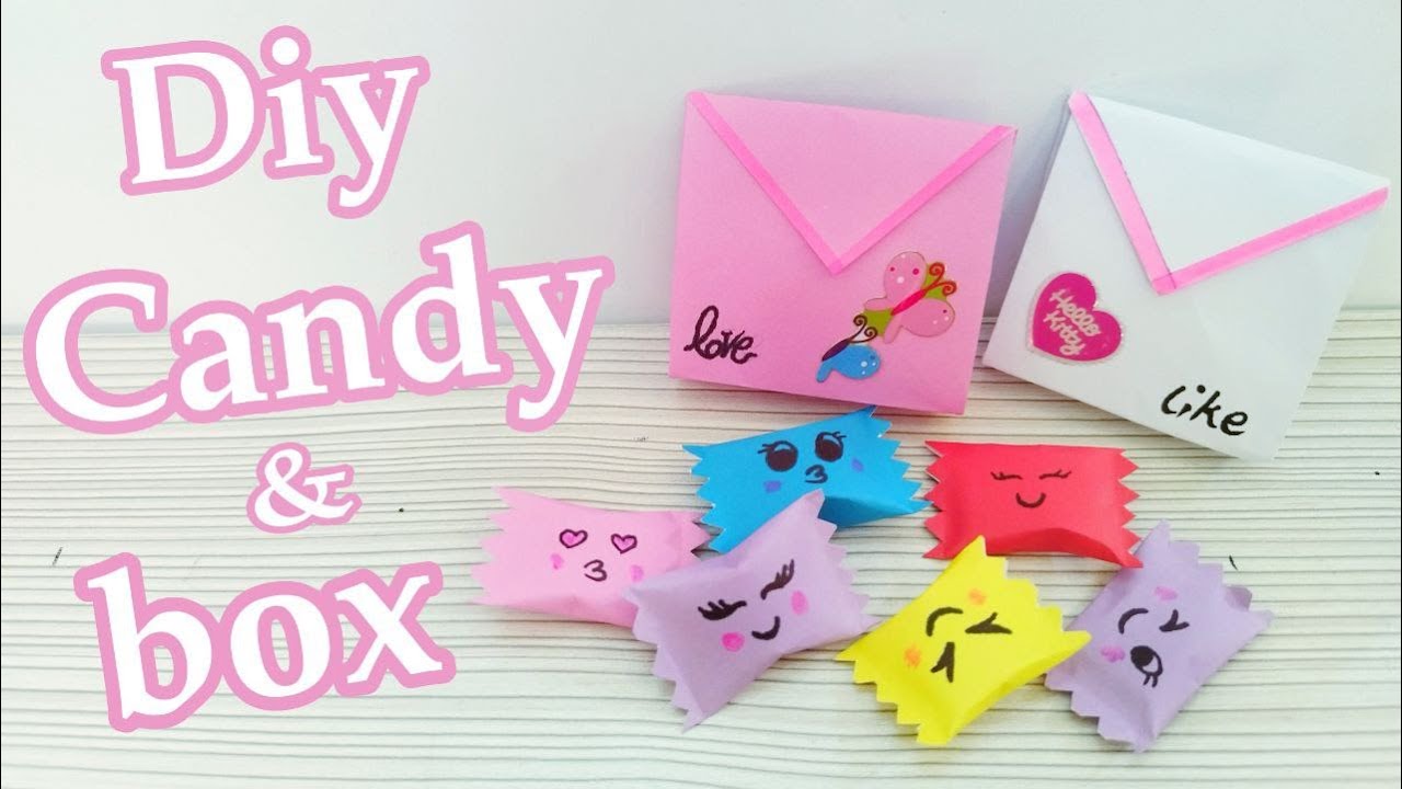 DIY paper gift idea || How to make Cute paper candy || candy Gift box ...