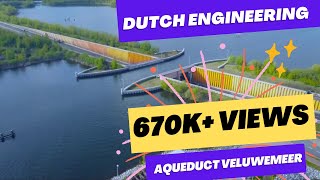 Wondrous Veluwemeer Aqueduct Water Bridge | Drone | Netherlands