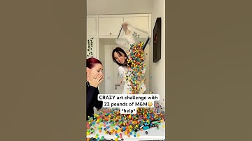 CRAZY art challenge with 22 pounds of M&M😳*help* #CreatiAI