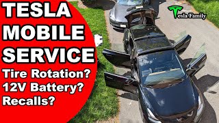 Tesla Mobile Service: Tire Rotation Needed? 12 Volt Battery Swap? Recalls?
