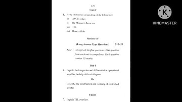 MSc physics 3rd semester advanced electronics vikram University Ujjain previous year question paper 