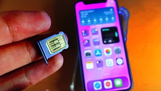 how to put a sim card in iphone 12 mini! [esim/physical sim]