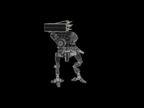 Robot - Texture to Wireframe