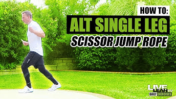 How To Do AN ALTERNATING SINGLE LEG SCISSOR JUMP ROPE | Exercise Demonstration Video and Guide