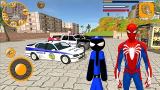 Süper Kahraman US Polis Çöp Adam - Police Stickman Rope Hero Miami New Update #11 - Android Gameplay screenshot 5