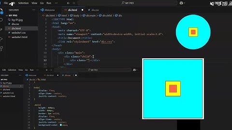 Parent div ke andar child div ko Centre Karen // using html & Css #html #css #website #soft 2025 new