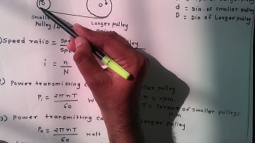 Review of Formulas for Belt Drive