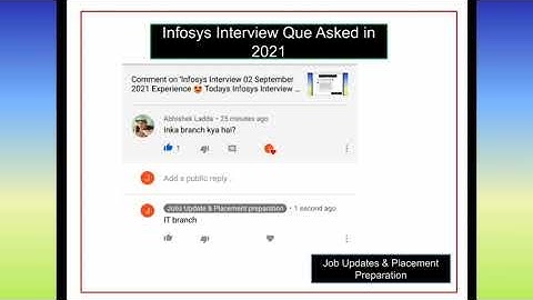 Infosys Interview 02 September 2021🤩 Infosys Interview Question which branch it belong must watch it