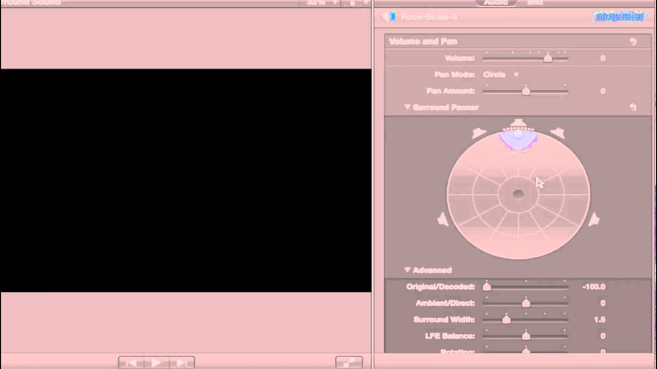 Panning Surround Sound Audio in FCP X (v 10.1.3)