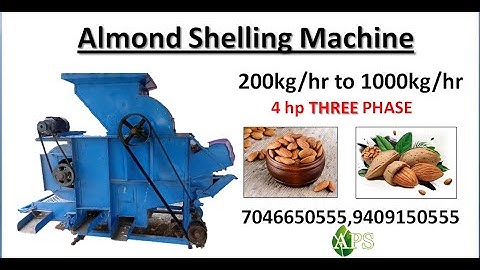 Almond Shelling Machine , Almond Processing plant full Automatic  mo- 7046650555