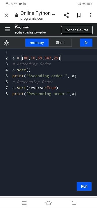 Sort the list in ascending and descending order using sort() in Python ...