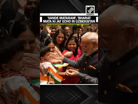 PM Modi greets Indian diaspora, amid slogans of 'Vande Mataram', 'Bharat Mata Ki Jai' in Uzbekistan