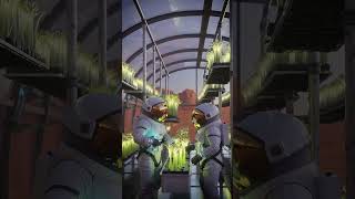 Futuristic Mars Greenhouse Astronauts & Ai Growing Food Sci-Fi Short