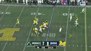 2024 Michigan Football Davis Warren Flea Flicker to Tyler Morris vs Michigan State