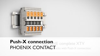 Push-X connection for terminal blocks