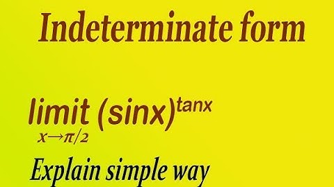 How to solve indeterminate form good and easy example (PART-6)
