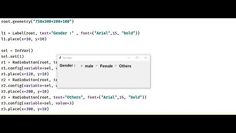 RadioButton components of Python Tkinter..