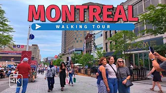Montreal 🇨🇦 Walking Tour | Downtown, Chinatown & Old Montreal | 4K with Captions