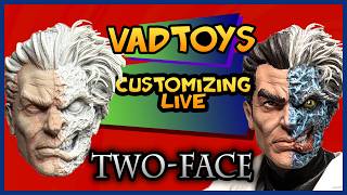 Customizing Live - How to Paint a Two-Face Head - Batman DC Multiverse