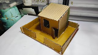 how to make cardboard house 🏡 easy to khadde ka Ghar