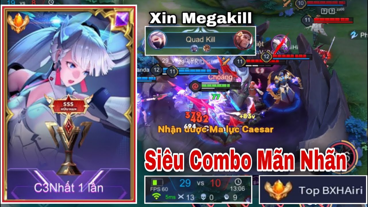 Liên Quân | TOP.1 Airi Combo Siêu Mãn Nhãn Liệu Có Được Megakill Mùa 22