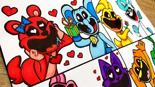 Drawing Love Couples | Poppy Playtime 3 | Smiling Critters