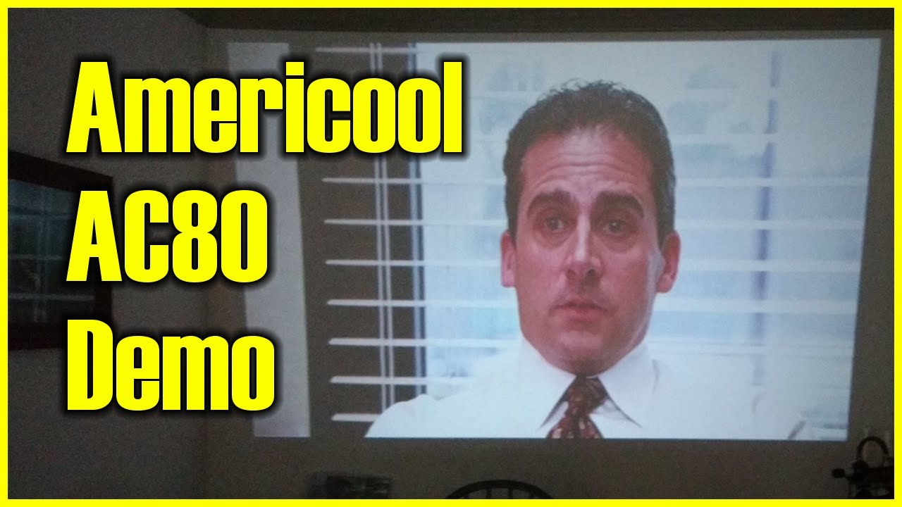 AmeriCool AC80 Projector 1200 Lumens 800x480 Resolution Test Footage